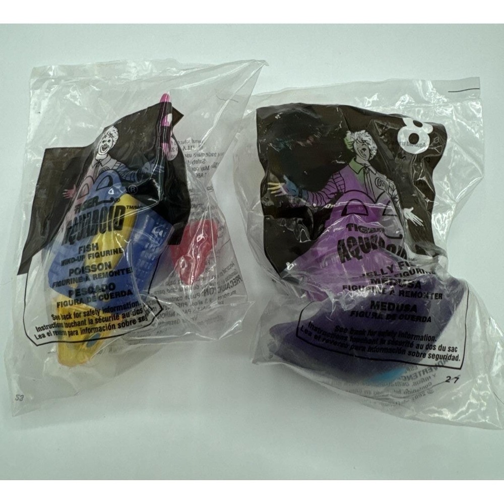 2001 McDonald's Tiger Electronics Aquaroid Lot of 2 - Fish & Jelly Fish‎